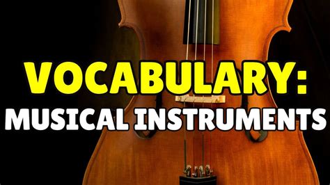 English Vocabulary Musical Instruments Youtube
