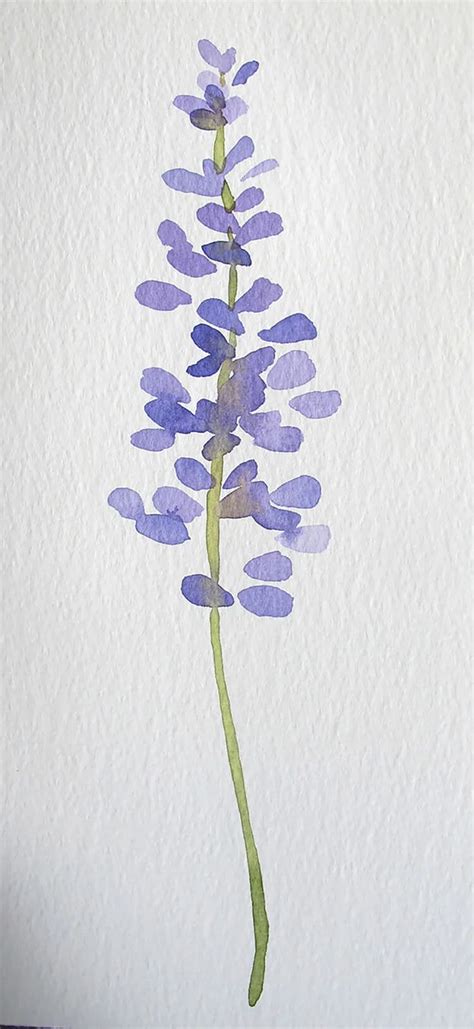 A Watercolor Painting Of A Purple Flower