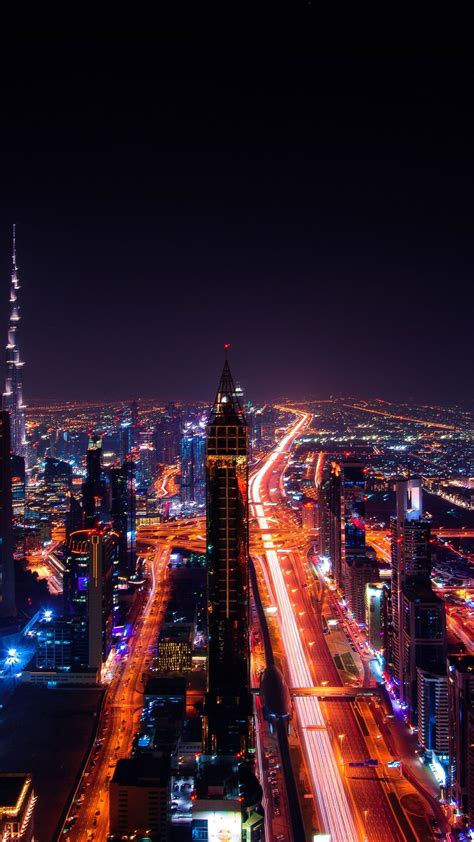 Dubai City Lights Wallpaper Backiee