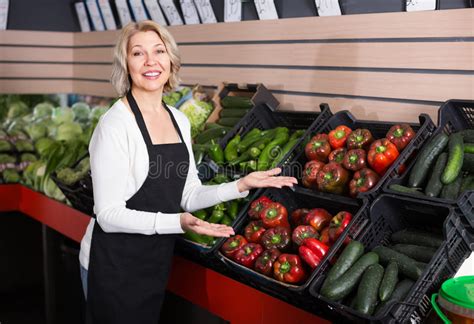 Mature Woman Selling Vegetables Stock Image Image Of Celery Market 92597395