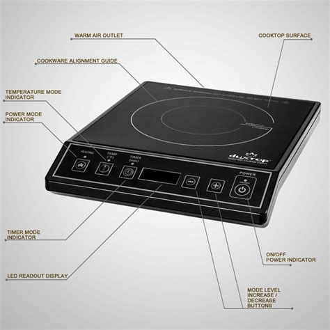 Duxtop 1800w Portable Induction Cooktop Countertop Burner Black 9100mc
