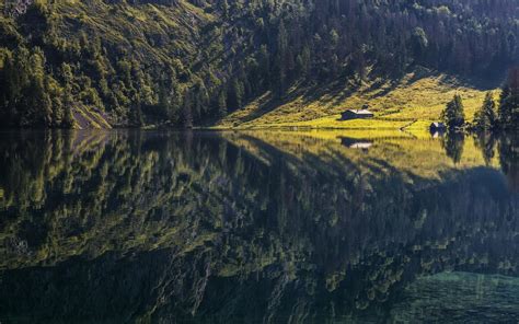 Wallpaper Trees Landscape Forest Mountains Hill Lake Water