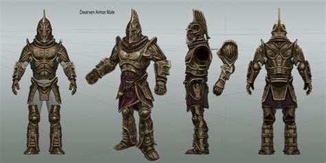Dwemer Armour Full Set Fantasy Armor Elder Scrolls V Skyrim Dwarven