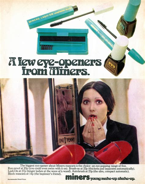 miners make up ad 1970s vintage makeup ads vintage cosmetics vintage makeup