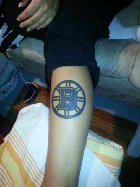 Love My Tattoo Go Bruins With Images Boston Bruins Tattoos I