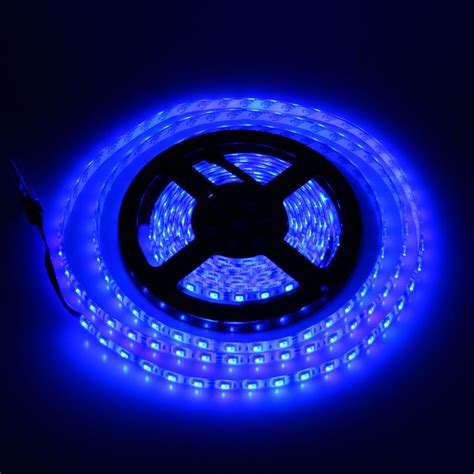 Whether using a smart speaker or just your phone. 16ft Long 300-LED Strip Light Roll Blue 12V Flexible Waterproof Self-Adhesive