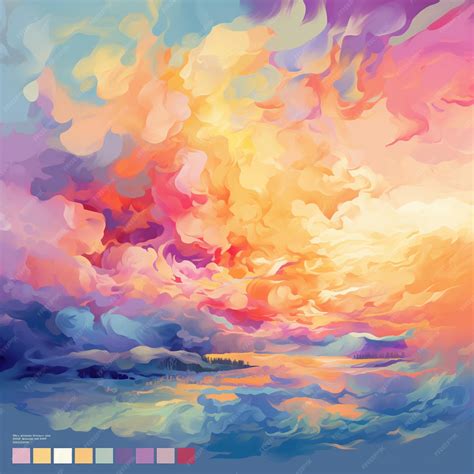 Premium AI Image | Spectral Symphony An Orchestration of Captivating Colors