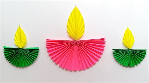 Beautiful Paper Diya Making At Home Diwali Decoration Ideas Diya