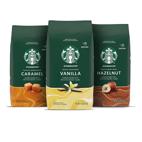 Starbucks Flavored Ground Coffee Variety Pack No Artificial Flavors