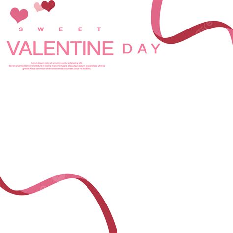 Valentines Day Borders Hd Transparent Valentines Day Pink Ribbon