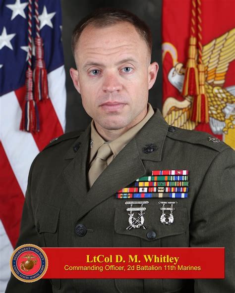 Lieutenant Colonel Daniel M Whitley 1st Marine Division Biography