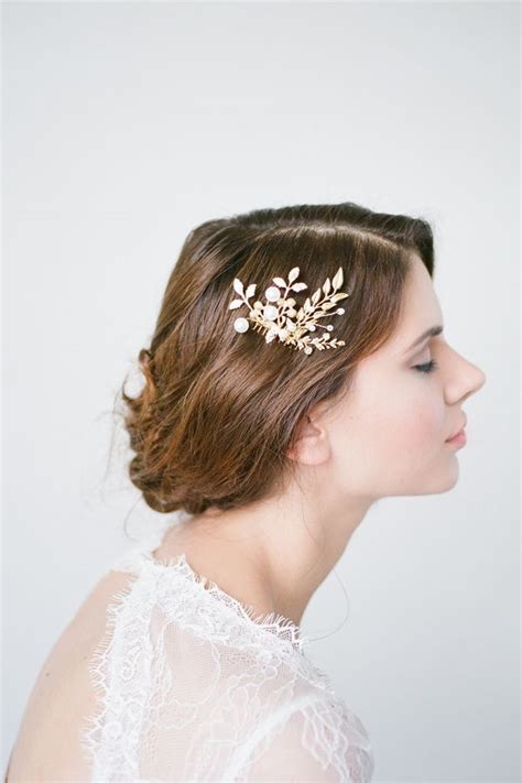 Bride La Boheme Mabel Gold Bridal Head Comb Bridalheadpieces Weddingaccessories