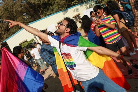 Mumbai India 01 Feb 2020 Hundreds Of Members Of The Gay Community