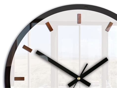 Large Wall Clock Silent Wall Clock White Clock With Copper Indeks