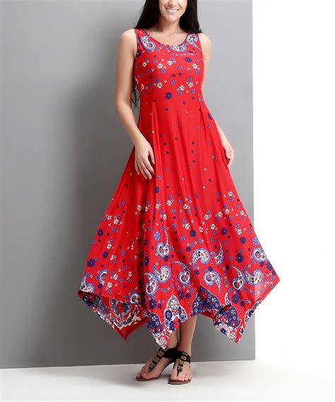 Red Paisley Handkerchief Maxi Dress Zulily 3499 Maxi Dress