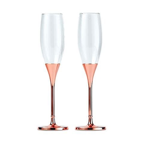 Midnight black champagne flute set skip to main content. Rose Gold Chamagne Glasses WITH Rhinestones - Confetti.co.uk