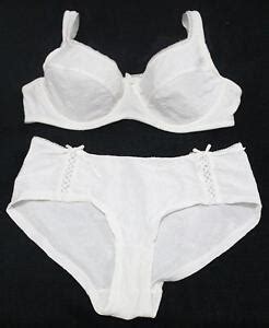 White Embroidered Sheer Non Padded Bra Panties Set B B Comfy Fit