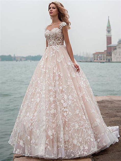 Kaufen sie prinzessin brautkleid online bei veaul.com heute! A-Linien-/Princess-Stil U-Ausschnitt Hofschleppe ...