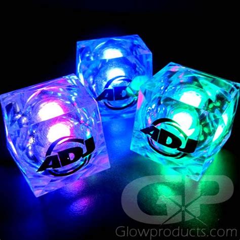 Custom Printed Glowing Led Ice Cubes For Glowing Drinks Glowparty Led