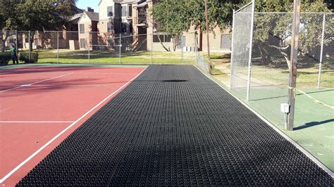 Artificial Turf Tennis Court Conversion With Airdrain Airfield Systems