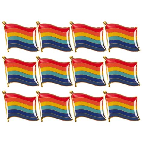 Buy 12 Pack Of Rainbow Flag Pins Gay Pride Lapel Pins Lgbt Lapel Pin