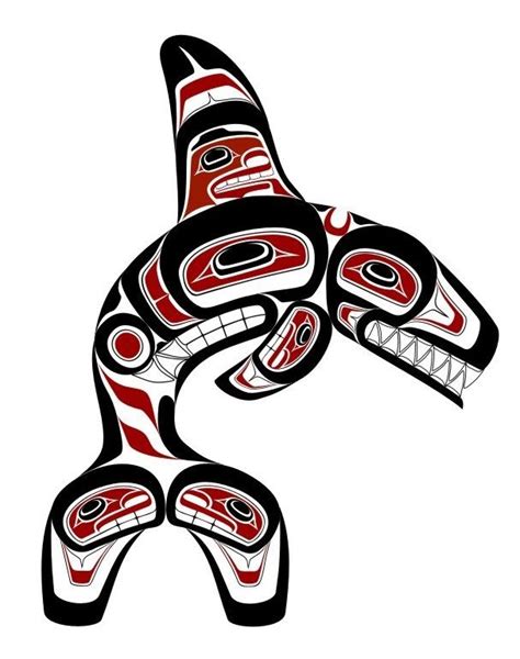 Orcas Saving Humans Pacific Northwest Art Native Art Haida Art