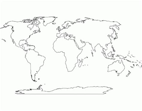 Blank World Map Quiz Continents And Oceans