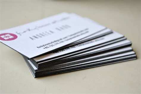 Letterpress Business Cards With Edge Painting