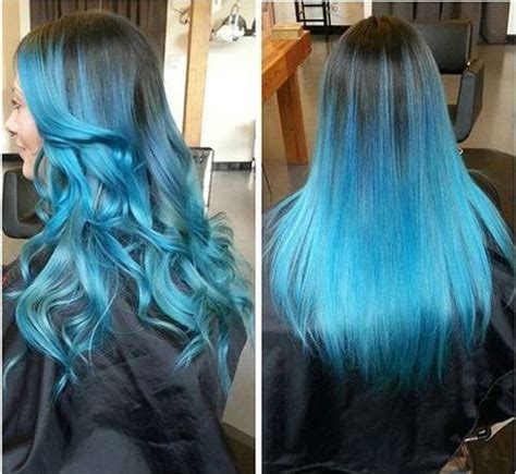 40 Fairy Like Blue Ombre Hairstyles Turquoise Hair Ombre Ombre Hair