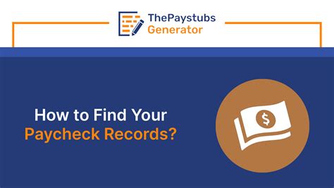 How To Find Your Paycheck Records The Paystubs Generator