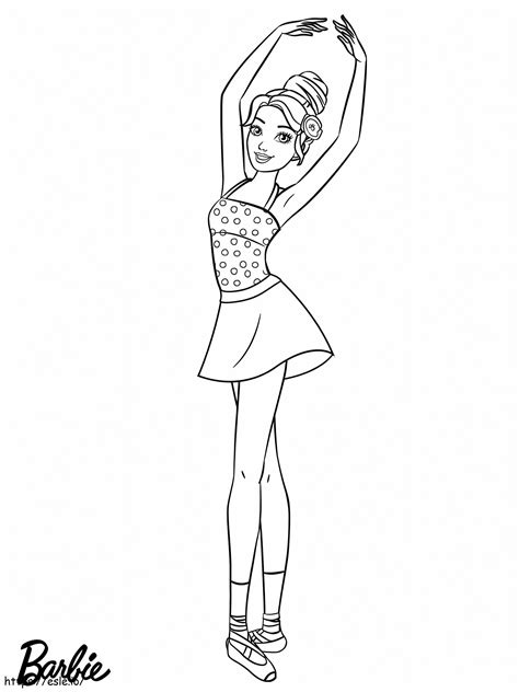 Barbie Dancer Ballerina Coloring Page