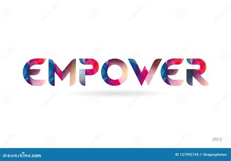 Empower Colored Rainbow Word Text Suitable For Logo Design Cartoon