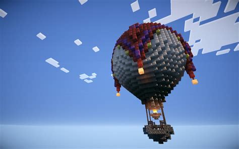 Hot Air Balloon Minecraft Map Minecraft Steampunk Minecraft Designs