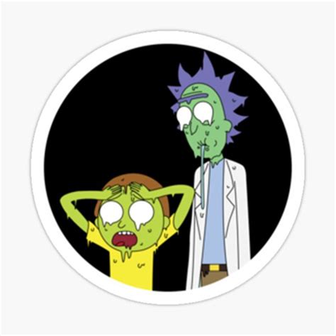 Melty Rick And Morty Sticker By Redfoxdigitalco Redbubble