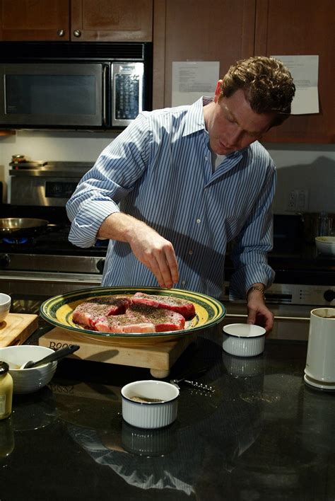 Bobby Flays New York Strip Steak With Horseradish Mint Glaze Recipe