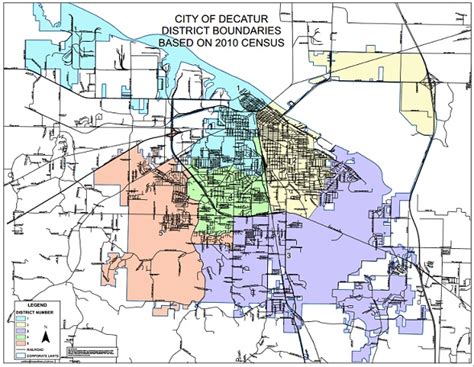 Council Districts Map City Of Decatur Alabama