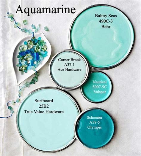 Aquamarine Paint Colors Via Interior Paint Colors Schemes