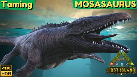 Ark Lost Island Taming A Mosasaurus Youtube
