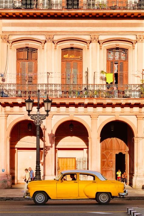 Classic Old Cars And Colorful Buildings In Downtown Havana Editorial Photography Image Of