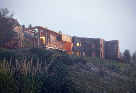 Gh House Between The Rocks On Behance