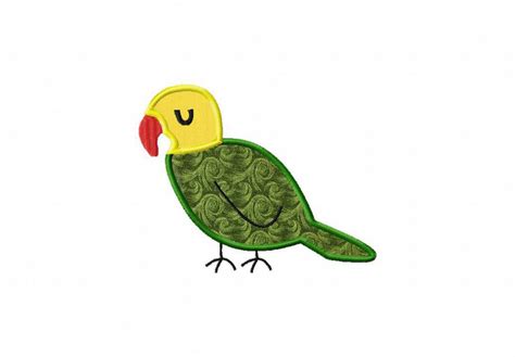 Lovebird Machine Embroidery Design Includes Both Applique And Fill