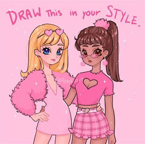•𝑹𝒆𝒂𝒂 𝒂𝒓𝒕•🌙 On Instagram “draw This In Your Style 💕💕💕💕💕🌸🌸🌸 I Think