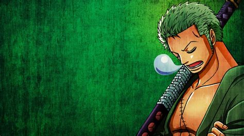 Free Download Hd Wallpaper One Piece Bubbles Roronoa Zoro Green
