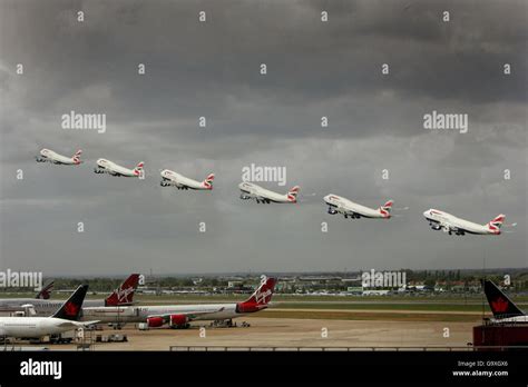 Flights Soar To Record Composite Photo A British Airways Aircraft