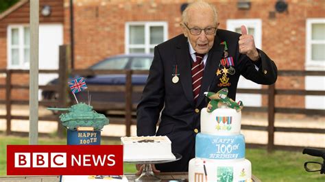 Captain Tom Celebrates 100th Birthday Bbc News Youtube