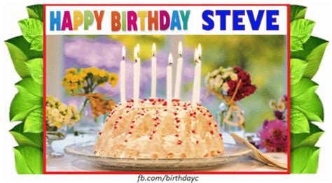 Happy Birthday Steve Cake Greetings 