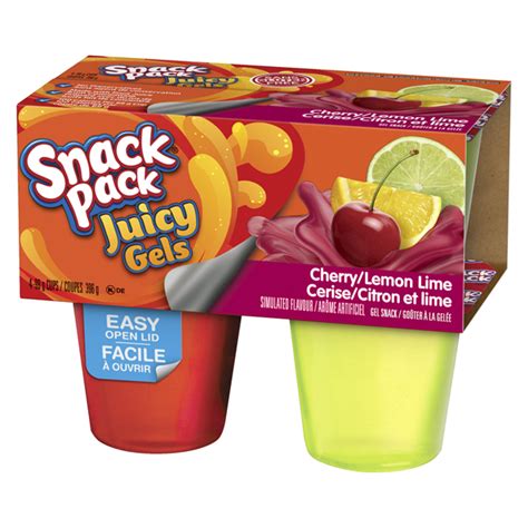 Hunts Snack Pack Juicy Gels Cherry Lemon Lime The Market Stores