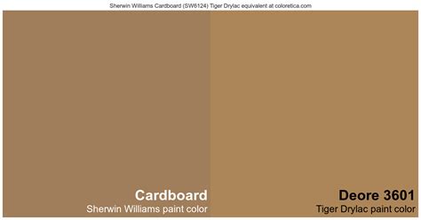 Sherwin Williams Cardboard Tiger Drylac Equivalent Deore