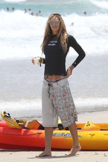 Elle Macpherson Paddles And Plays In Her Bikini During Her Sydney Stay Elle Macpherson Beach