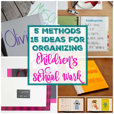 15 Fantastic Ideas For Organizing And Storing Childrens School Work